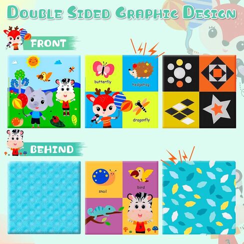 صندوق مناديل حسية للأطفال من FPVERA - ألعاب أطفال من 0 إلى 6 أشهر، صندوق مناديل للرضع الناعم المحشو عالي التباين، ألعاب مونتيسوري مجعدة للأطفال، صندوق مناديل سحري للأطفال، ألعاب تعليمية مبكرة، هدايا للأولاد والبنات الصغار in Kuwait