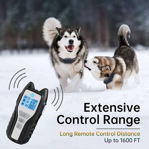 طوق صدمات للكلاب من owvtrg لكلبين (15-150 رطلًا) طوق تدريب كهربائي للكلاب قابل لإعادة الشحن مقاوم للماء مع جهاز تحكم عن بعد للكلاب الصغيرة والمتوسطة والكبيرة مع صوت تنبيه واهتزاز وصدمة آمنة وأوضاع مصباح يدوي (فضي) in Kuwait