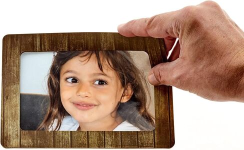 إطار صور مغناطيسي قوي بسمك إضافي 4 × 6 من HomeMonkeys من 4 قطع مغناطيس لتزيين أنيق شفاف سهل التغيير in Kuwait