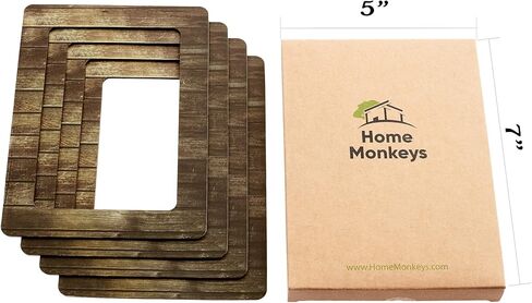 إطار صور مغناطيسي قوي بسمك إضافي 4 × 6 من HomeMonkeys من 4 قطع مغناطيس لتزيين أنيق شفاف سهل التغيير in Kuwait