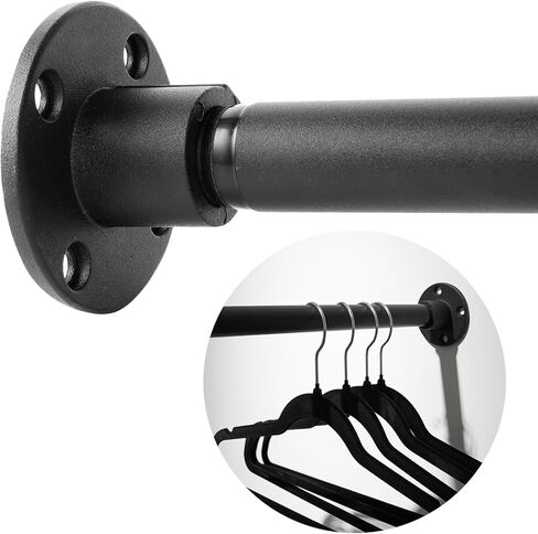 قضيب ستارة Furtrop Premium عالي التحمل وقابل للتعديل مع مجموعة مقابس، أسود (29-63.5) in Kuwait