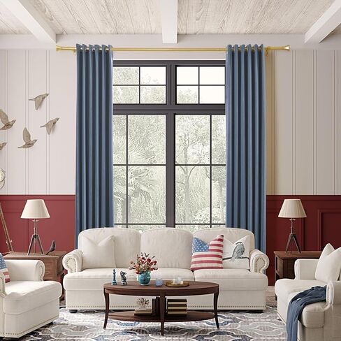 قضبان ستائر بوكس ​​سبيس للنوافذ من 66 إلى 120، قضيب ستارة ذهبي بقطر 1 بوصة، قضيب ستارة نافذة قابل للتعديل، قضبان ستائر شديدة التحمل مع نهايات زخرفية، ذهبي in Kuwait