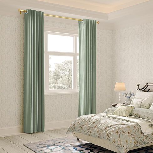 قضبان ستائر بوكس ​​سبيس للنوافذ من 66 إلى 120، قضيب ستارة ذهبي بقطر 1 بوصة، قضيب ستارة نافذة قابل للتعديل، قضبان ستائر شديدة التحمل مع نهايات زخرفية، ذهبي in Kuwait