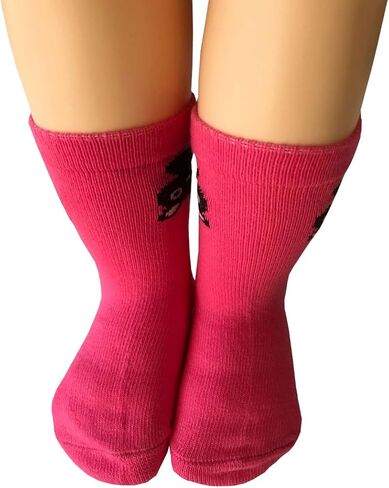 Kakalu 5 Pairs 12-36 Months Baby Girl Upside Down Cartoon Anti-Slip Cozy Ankle Cotton Socks Toddler Walker Non Skid Sneakers Footsocks Shoe Socks Foot Cover With Grips in Saudi Arabia