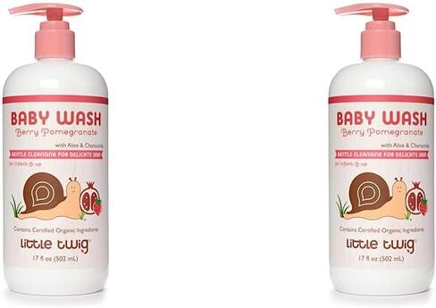 غسول الأطفال ليتل تويج 2 في 1، غسول الجسم المضاد للحساسية بمكونات عضوية، أساسيات حمام الطفل، رمان التوت، 17 أونصة سائلة. أوقية. in Kuwait