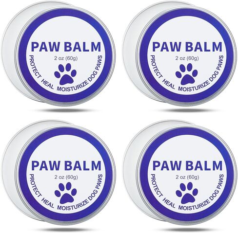 Heigble 4 Pack Dog Paw Balm 8 oz (240 g) Moisturizing Dog Paw Balm Dog Paw Wax Dog Paw Protection for Hot Pavement Moisturizing Cream for Paws, Snout and Elbows Moisturizer for Cracked Paws in Kuwait