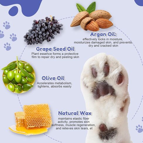 Heigble 4 Pack Dog Paw Balm 8 oz (240 g) Moisturizing Dog Paw Balm Dog Paw Wax Dog Paw Protection for Hot Pavement Moisturizing Cream for Paws, Snout and Elbows Moisturizer for Cracked Paws in Kuwait