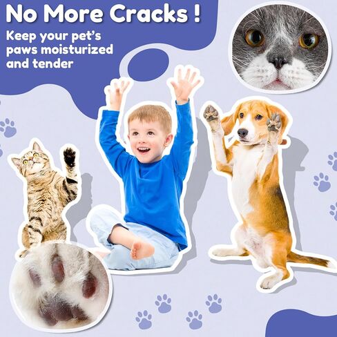 Heigble 4 Pack Dog Paw Balm 8 oz (240 g) Moisturizing Dog Paw Balm Dog Paw Wax Dog Paw Protection for Hot Pavement Moisturizing Cream for Paws, Snout and Elbows Moisturizer for Cracked Paws in Kuwait