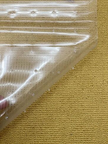 واقيات سجادة بلاستيكية شفافة من الفينيل PVC، سجادة حماية للسجاد ذات الوبر المنخفض مع دعامة مرصعة (عرض 27 بوصة × طول 6 أقدام) in Kuwait