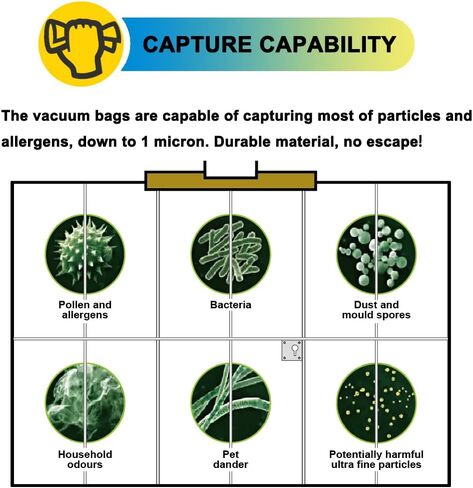 SpaceTent 40 كيس فلتر مكنسة كهربائية من النوع B، الجزء # 90668 - متوافق مع مكنسة Shop Vac 2-2.5 جالون و2.5 جالون في جميع أنحاء EZ Vacuum 9066800 in Kuwait