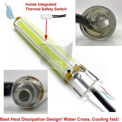 PYLITE DC12V 50W 6000Lumens COB عكس الضوء LED تحت الماء قارب الجليد الصيد ضوء مبتكر مدمج غاطس ليلة الصيد إغراء الطعم مكتشف الأسماك مصباح مع كابل 5 متر in Saudi Arabia