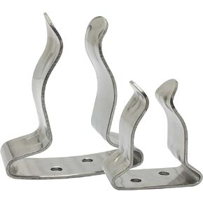 Everainbow- - حامل أدوات مشبك زنبركي بخطاف زنبركي - فولاذ مقاوم للصدأ بدرجة بحرية، لخطاف القارب، عمود القارب، رمح، قضيب الصيد، المجذاف، المكانس، مقبض الممسحة، أنابيب في مكانها - عبوة من قطعتين in Kuwait