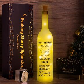 Healemo Christmas Gift for Women Friendship - Unique Gifts for Women Friends, Best Friend Birthday Gifts Idea for Women Who Have Everything, Wine Bottle Lights, Keychain in Saudi Arabia