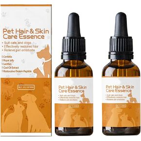 العناية ببشرة الحيوانات الأليفة، جوهر العناية بشعر الحيوانات الأليفة والشعر، العناية بشعر الكلاب، العناية بشعر القطط، العناية ببشرة القطط والكلاب، وملحق المعطف. (2 قطعة) in Kuwait