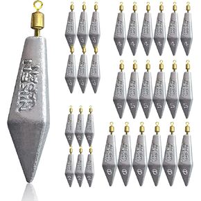 Fishing Weight Sinkers Kit, Triangle Bullet Lead Sinkers for Bass Catfish, Assorted Sizes 0.3oz-3oz, Lead Fishing Weights for Outdoor Fishing in Saudi Arabia