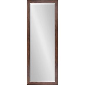 DesignOvation Beatrice Transitional Framed Panel Wall Mirror, 19 x 51, Walnut Brown, Chic Full Length Mirror for Wall in Kuwait