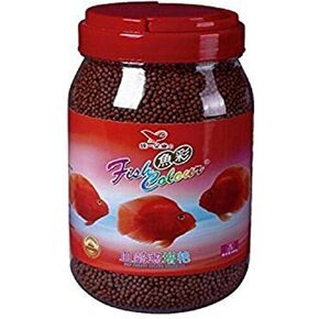 Uni-President Fish Colour Color Enhancing Red Parrot & Cichlid Fish Feed Food (Medium 388-gram) in Saudi Arabia
