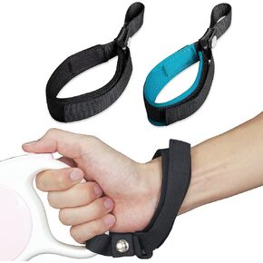 LFCXHTY Hands Free Adjustable Wrist Strap,Suitable for Any Dog Leashes with adopts Velcro Design,Soft and Comfortable Diving Fabric Wrist Strap for Stroller, Wheelchair or Pet (Classic Black)