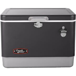 Creole Feast 54-Quart Portable Cooler, 4-Day Ice Retention Chest Box for Camping, Sports Activities, Fishing, BBQ and Beach Blast, Dark, CL5401D in Kuwait