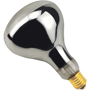 BONGBADA Heat Lamp Bulb R40 175 Watt 2 Pack Clear Infrared Glass Lamp Bulb for Food Service, Brooder Bulb, Chicks, Pet, Bathroom (Clear, R40/175W)
