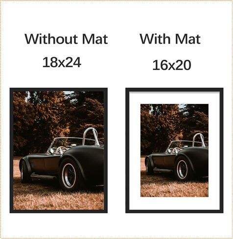 مجموعة إطارات ملصقات Abtgt مقاس 24 × 36 مكونة من 3 قطع، صور عرض 20 × 30 مع حصيرة أو 24 × 36 بدون حصيرة، إطار صورة لعرض التثبيت على الحائط، أسود in Saudi Arabia