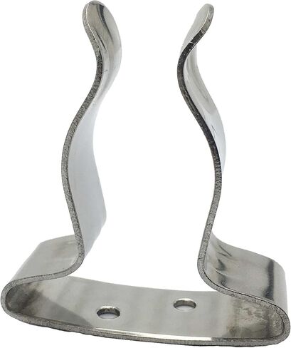 Everainbow- - حامل أدوات مشبك زنبركي بخطاف زنبركي - فولاذ مقاوم للصدأ بدرجة بحرية، لخطاف القارب، عمود القارب، رمح، قضيب الصيد، المجذاف، المكانس، مقبض الممسحة، أنابيب في مكانها - عبوة من قطعتين in Kuwait