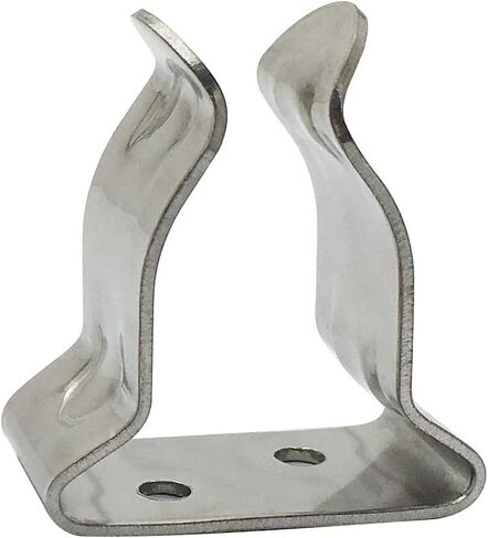 Everainbow- - حامل أدوات مشبك زنبركي بخطاف زنبركي - فولاذ مقاوم للصدأ بدرجة بحرية، لخطاف القارب، عمود القارب، رمح، قضيب الصيد، المجذاف، المكانس، مقبض الممسحة، أنابيب في مكانها - عبوة من قطعتين in Kuwait