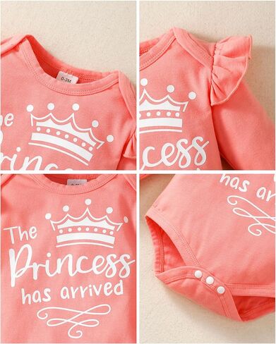 Newborn Baby Girl Clothes Infant Outfits Clothing Ruffle Romper Bell Bottoms Flared Pants Outfit Sets for Baby Girls in Kuwait