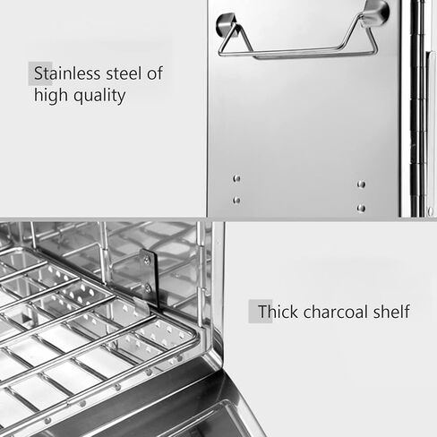 Lixada Camping Wood Stove Folding Stainless Steel Stove Grill Portable Backpacking Stove Alcohol Burn Stove with BBQ Grill Storage Bag (Type1) in Saudi Arabia