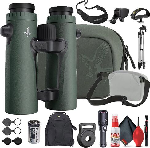 سواروفسكي منظار اي ال 10×42 مع مساعد تتبع ومسند للجبهة لمناظير اي ال مع مساعد تتبع + شنطة ظهر مبطنة + مصباح يدوي + حامل ثلاثي القوائم 6 قدم + محول ثلاثي in Kuwait