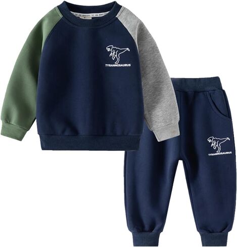 GFQLONG Toddler Baby Boy Fall Winter Sweatshirt Outfit Clothes Long Sleeve Pullover Tops Joggers Pants Set in Kuwait