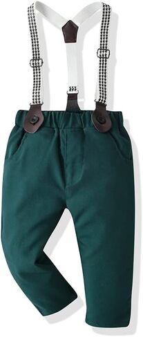 HIMEAN طفل رضيع الفتيان ملابس الرجل النبيل كم طويل ربطة عنق قمصان + السراويل الحمالة الدعاوى الملابس مجموعات in Kuwait