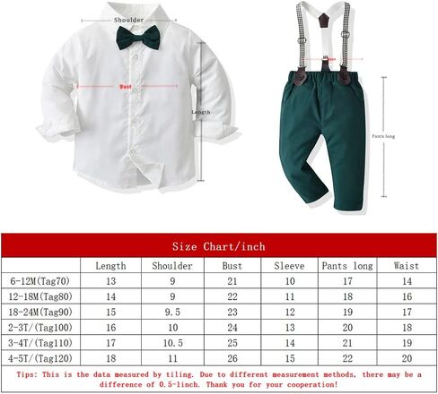 HIMEAN طفل رضيع الفتيان ملابس الرجل النبيل كم طويل ربطة عنق قمصان + السراويل الحمالة الدعاوى الملابس مجموعات in Kuwait