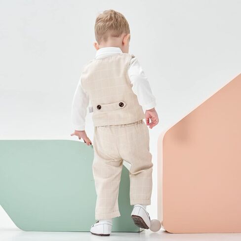 Volunboy Toddler Suit Boys Formal Wedding Guest Dress Outfit | graduation dress clothes, gentleman ring bearer bowtie outfit, back-to-school pants set, birthday photoshoot dressy outfit in Saudi Arabia