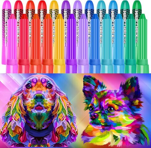 Bzeumk 12 Colors Washable Pet Hair Dye Fur Paint for Dog Cat Horses Cattle Livestock Farm Animal ID Marking Painting in Kuwait