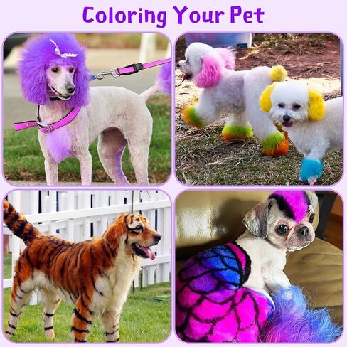 Bzeumk 12 Colors Washable Pet Hair Dye Fur Paint for Dog Cat Horses Cattle Livestock Farm Animal ID Marking Painting in Kuwait