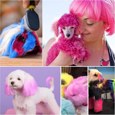 Bzeumk 12 Colors Washable Pet Hair Dye Fur Paint for Dog Cat Horses Cattle Livestock Farm Animal ID Marking Painting in Kuwait