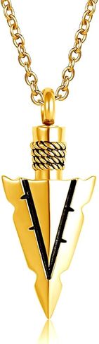 LuxglitterLin Spearpoint رأس السهم جرة قلادة للرماد القبلية الرماد حامل الحرق تذكارات تذكارية قلادة مجوهرات in Kuwait