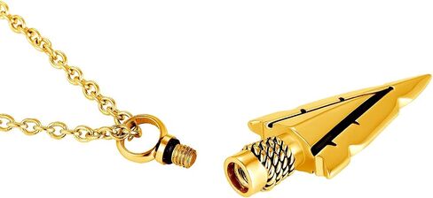 LuxglitterLin Spearpoint رأس السهم جرة قلادة للرماد القبلية الرماد حامل الحرق تذكارات تذكارية قلادة مجوهرات in Kuwait