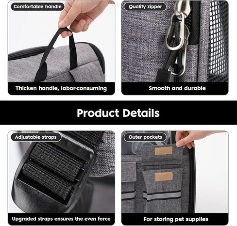 شنطة سفر للحيوانات الاليفة مزودة بعجلات، شنطة ظهر قابلة للطي والفصل، شنطة ظهر متعددة الوظائف للحيوانات الاليفة مع 4 عجلات، شنطة سفر جيدة التهوية للقطط والجراء in Kuwait