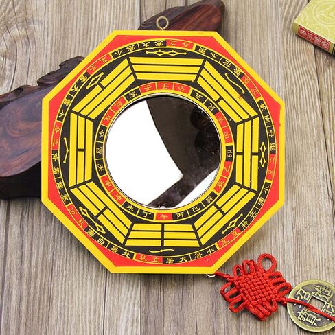 GLOGLOW Traditional Chinese Feng Shui Concave, Bagua Mirror for Protection Against Harmful Special(4in, Concave) in Saudi Arabia