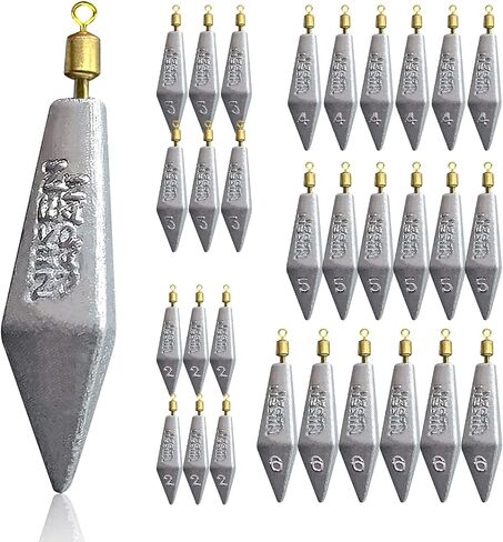 Fishing Weight Sinkers Kit, Triangle Bullet Lead Sinkers for Bass Catfish, Assorted Sizes 0.3oz-3oz, Lead Fishing Weights for Outdoor Fishing in Saudi Arabia