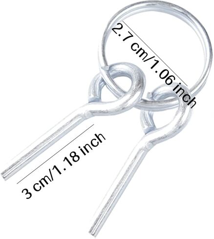 حلقات عمود الخيمة ودبابيس، 6 قطع من أداة بناء الخيمة المجلفنة من الفولاذ المقاوم للصدأ، ملحقات عمود الخيمة للتخييم والمشي لمسافات طويلة. in Kuwait
