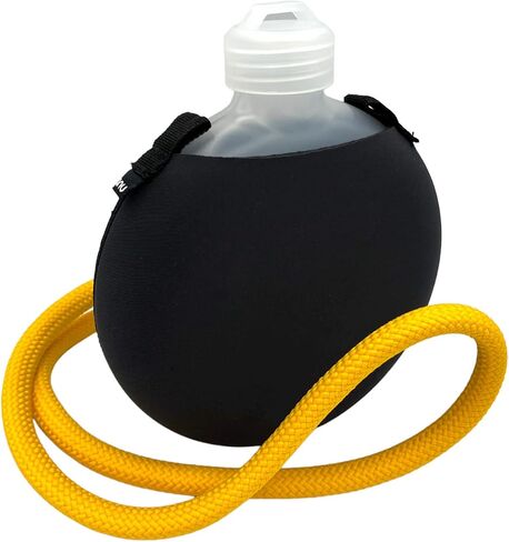 canu Canteen Reusable Plastic Water Bottle with Black Yulex Neoprene Case and Red Climbing Rope Carrying Strap - Great For Hiking, Climbing, Walking, Travel, Yoga, Gym, or Everyday Use - 22 FL OZ in Saudi Arabia