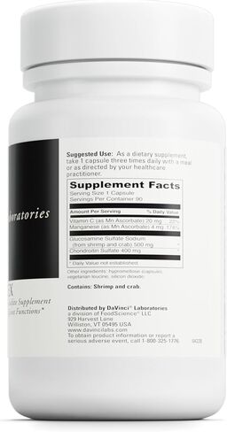 DAVINCI Labs Natural Flex - A Glucosamine and Chondroitin Sulfate Supplement to Support Connective Tissue and Joint Functions - Gluten Free - 90 Capsules in Saudi Arabia