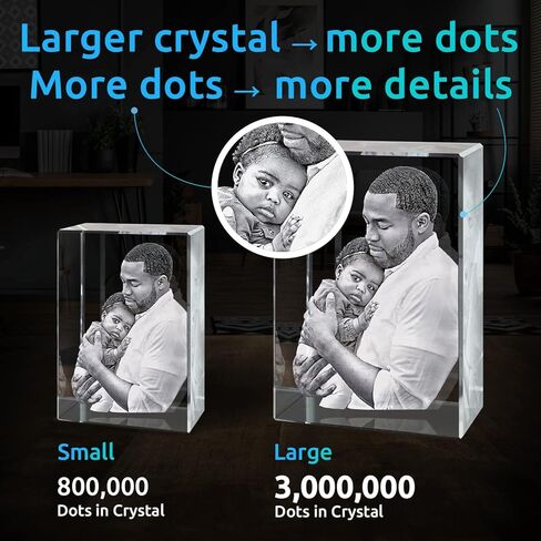 صورة كريستال ثلاثية الأبعاد من ArtPix، هدايا عيد الميلاد للأم والأب والرجال والنساء وهدايا عيد الميلاد، هدايا شخصية رائعة مع صورتك الخاصة، مستطيل كريستالي للصور ثلاثية الأبعاد، صورة ثلاثية الأبعاد مخصصة، هدايا مخصصة للأزواج in Kuwait