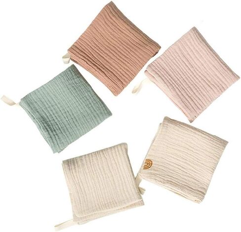 Labstandard 5 قطع منشفة طفل Facecloth منشفة حمام الطفل منديل القطن ملابس التجشؤ لينة ماصة الشاش رياض الأطفال منشفة الرياضة هوديس الرجال in Kuwait