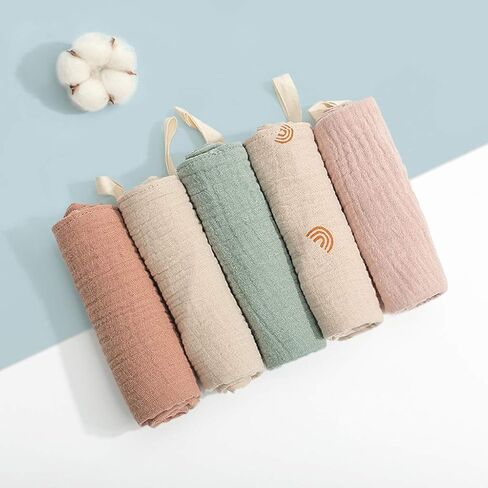 Labstandard 5 قطع منشفة طفل Facecloth منشفة حمام الطفل منديل القطن ملابس التجشؤ لينة ماصة الشاش رياض الأطفال منشفة الرياضة هوديس الرجال in Kuwait