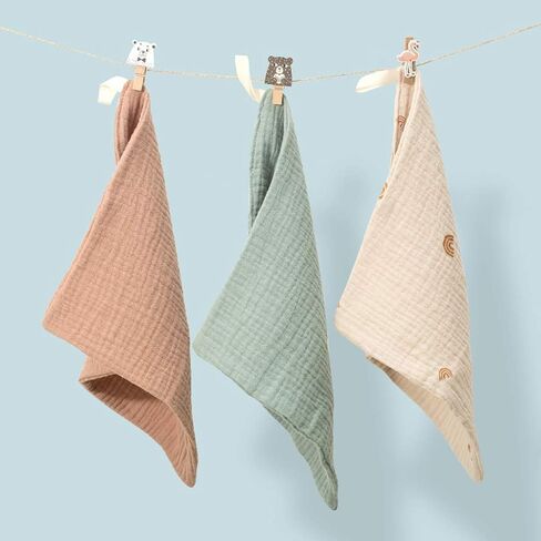 Labstandard 5 قطع منشفة طفل Facecloth منشفة حمام الطفل منديل القطن ملابس التجشؤ لينة ماصة الشاش رياض الأطفال منشفة الرياضة هوديس الرجال in Kuwait