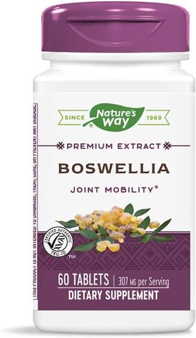 Nature's Way Standardized Boswellia, 40% Boswellic Acids per Serving, TRU-ID Certified, Vegetarian, 60 Tablets, Pack of 2 in Saudi Arabia